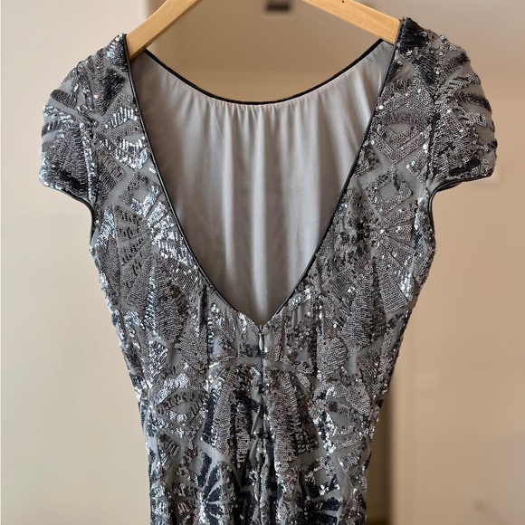 Dress The Population Sequin Body Con Mini Dress Made in USA Size Small - Picture 4 of 16